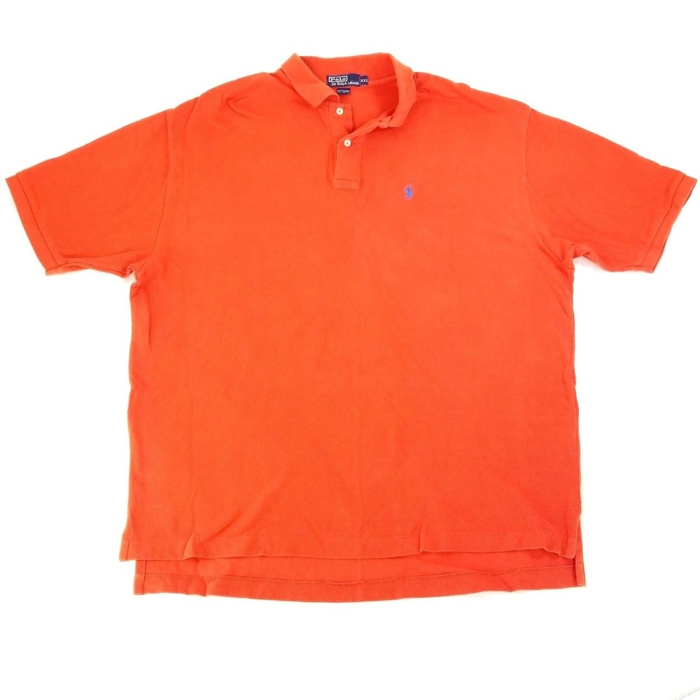 Polo Ralph Lauren Polo Shirt Orange Pique Size 2XL